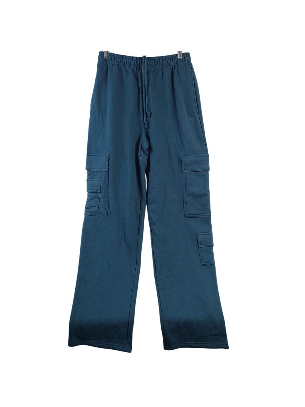 NEW Garage Ultra Fleece Cargo Straight Pants Teal Sz P/S With Pockets